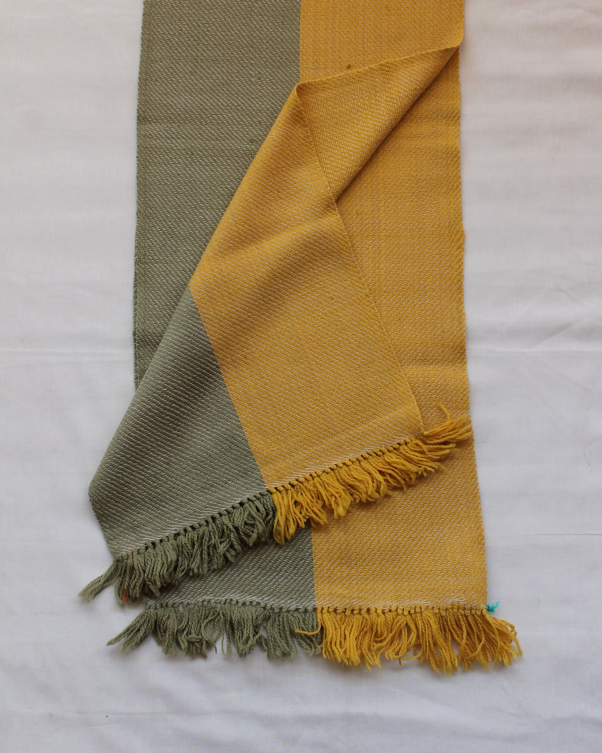 Green Yellow Woven Cozy Muffler