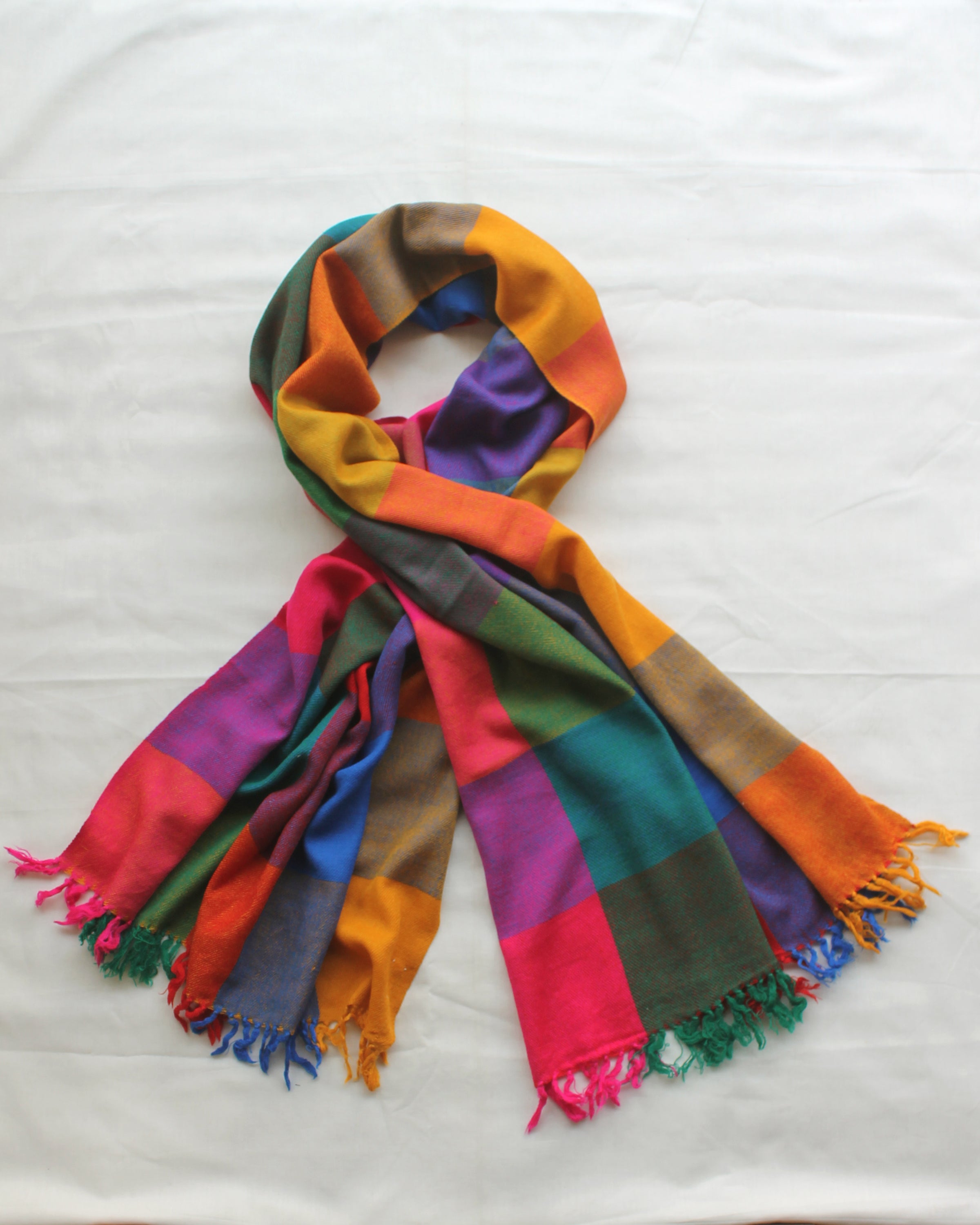 Multi-colour Block Woven Stole