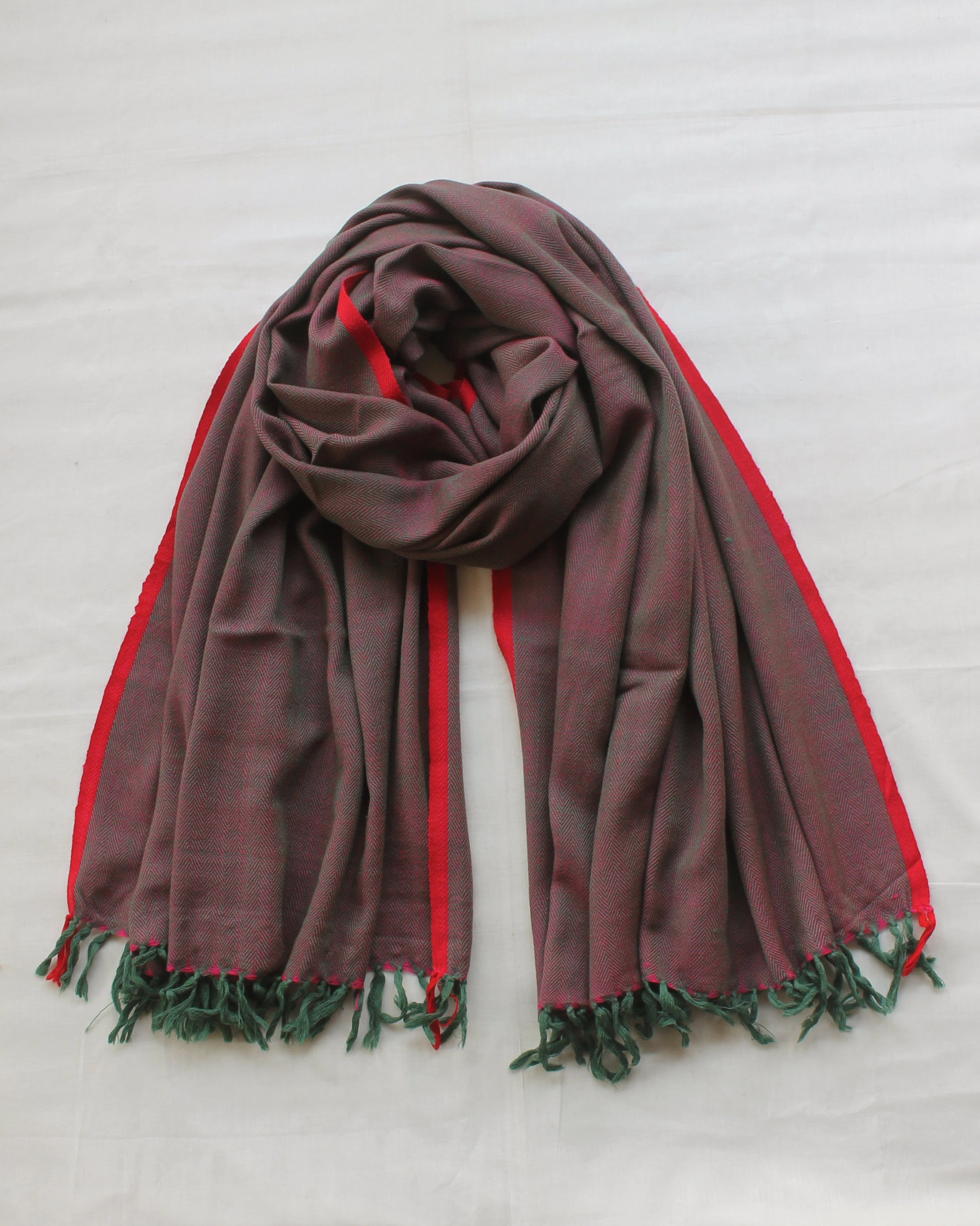 Red Green Dhoop Chaaon Shawl
