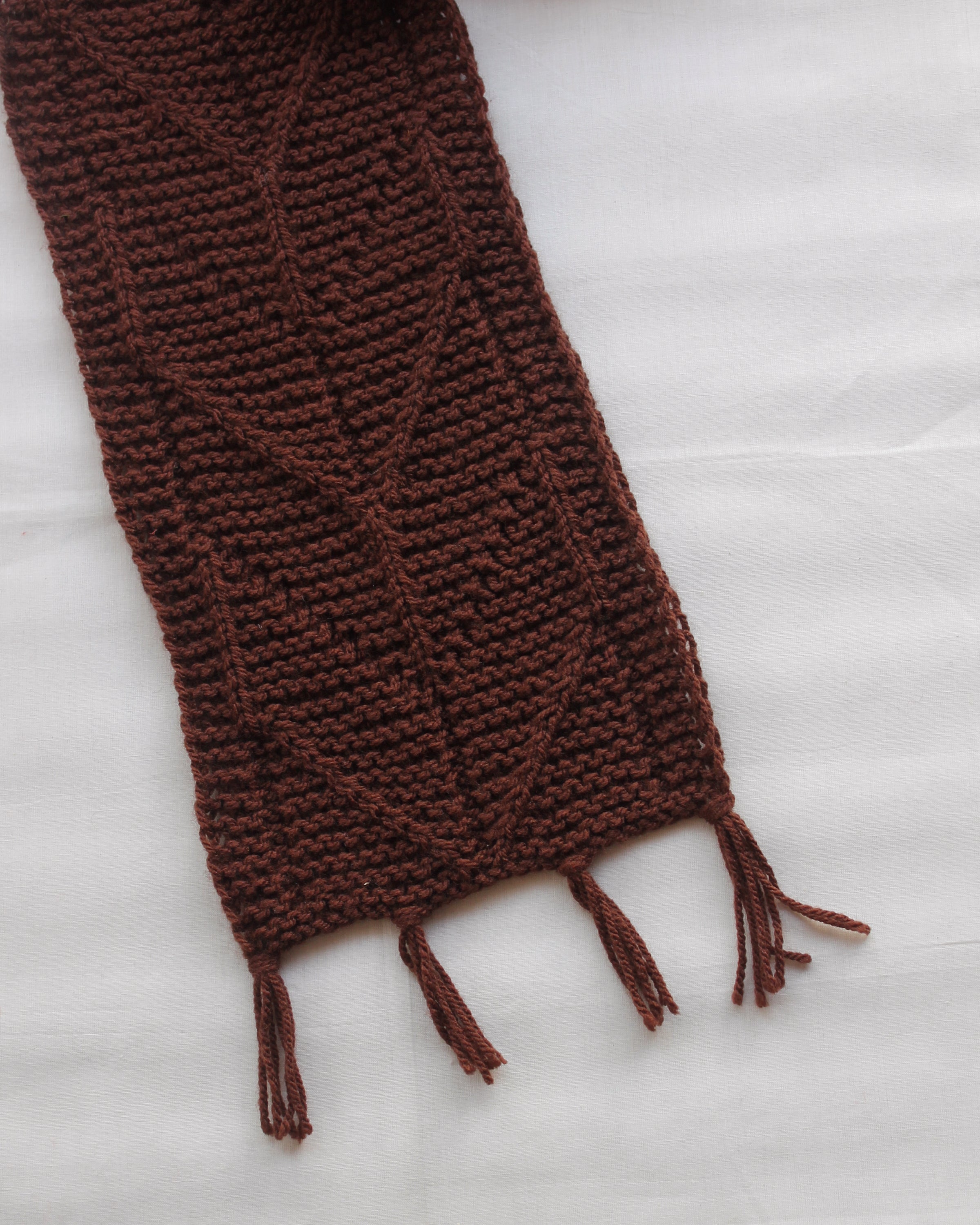 Brown Handknitted Muffler