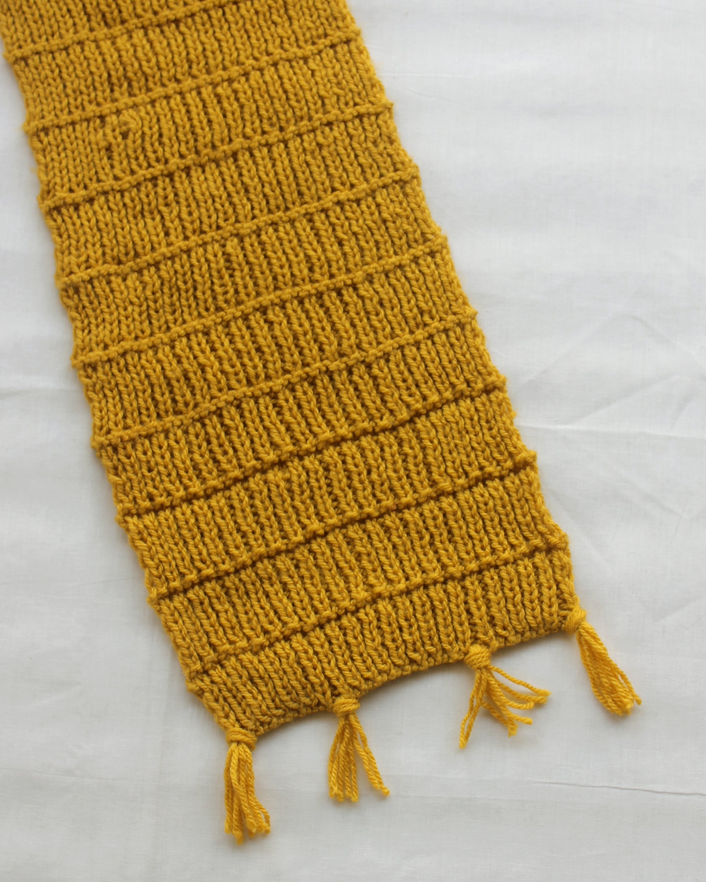 Yellow Handknitted Muffler