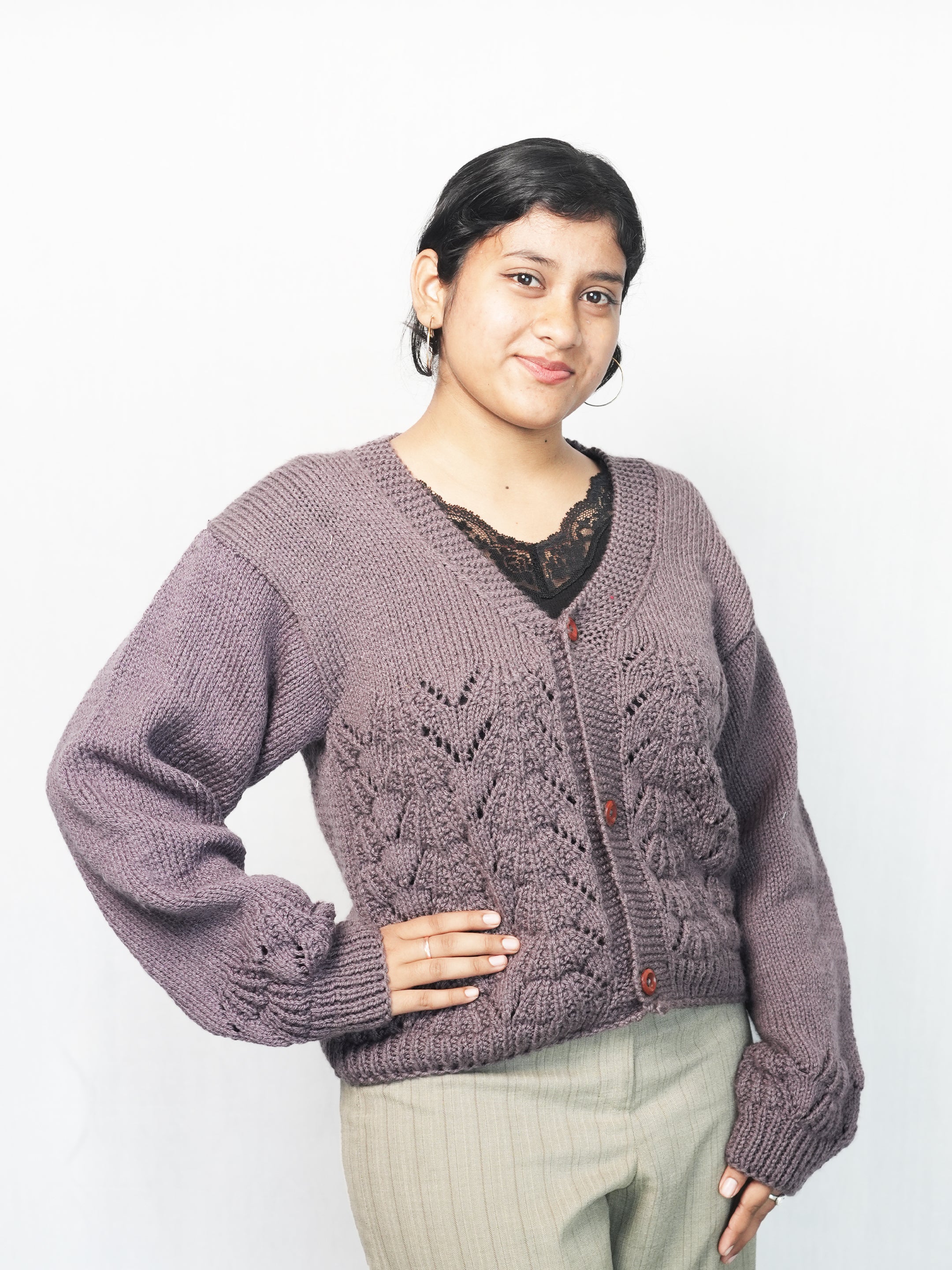 Pyaazi Crop Cardigan